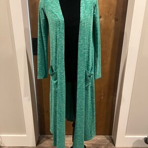LuLaRoe Teal Open Cardigan